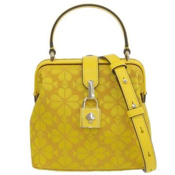 KATE SPADE Canvas Leather Remedy Flower Small Shoulder Bag PXRUB217 Yellow Ladies