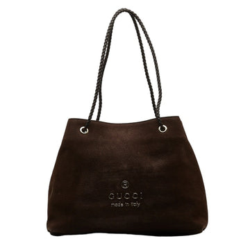 GUCCI tote bag shoulder 419689 brown nubuck leather ladies