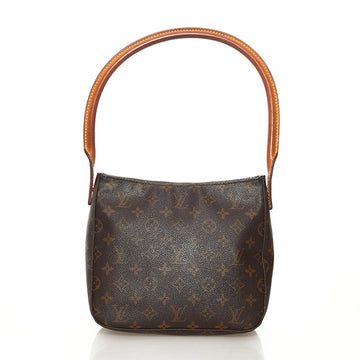 Louis Vuitton Monogram Looping MM One Shoulder Bag M51146 Brown PVC Leather Ladies