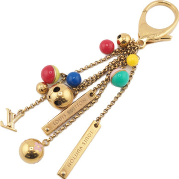 LOUIS VUITTON M62227 Portocle Grullo Bag Charm Bell Keychain Gold Women's