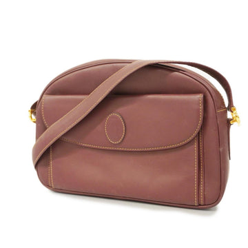 CARTIER Shoulder Bag Must Leather Bordeaux Gold Hardware Women's