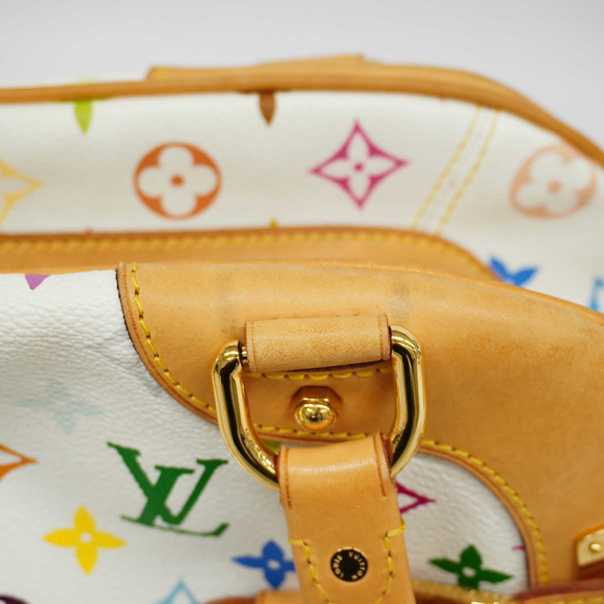 Louis Vuitton Multicolor Claudia Bron M40193 Hand Bag Large Satchel Tote