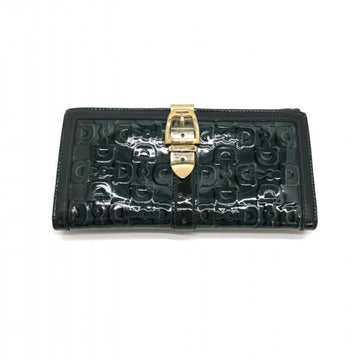 GUCCI Horsebit Enamel Green Bifold Long Wallet 143201・0959