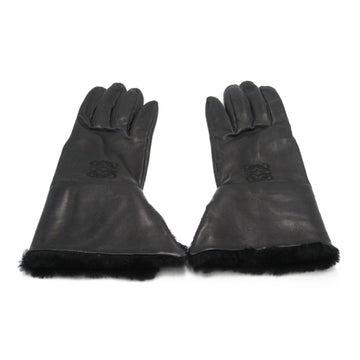 LOEWE anagram glove Black leather
