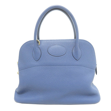 HERMES Bolide 31 Handbag Shoulder Bag Blue Brighton G Hardware Taurillon C Engraved Ladies Men's