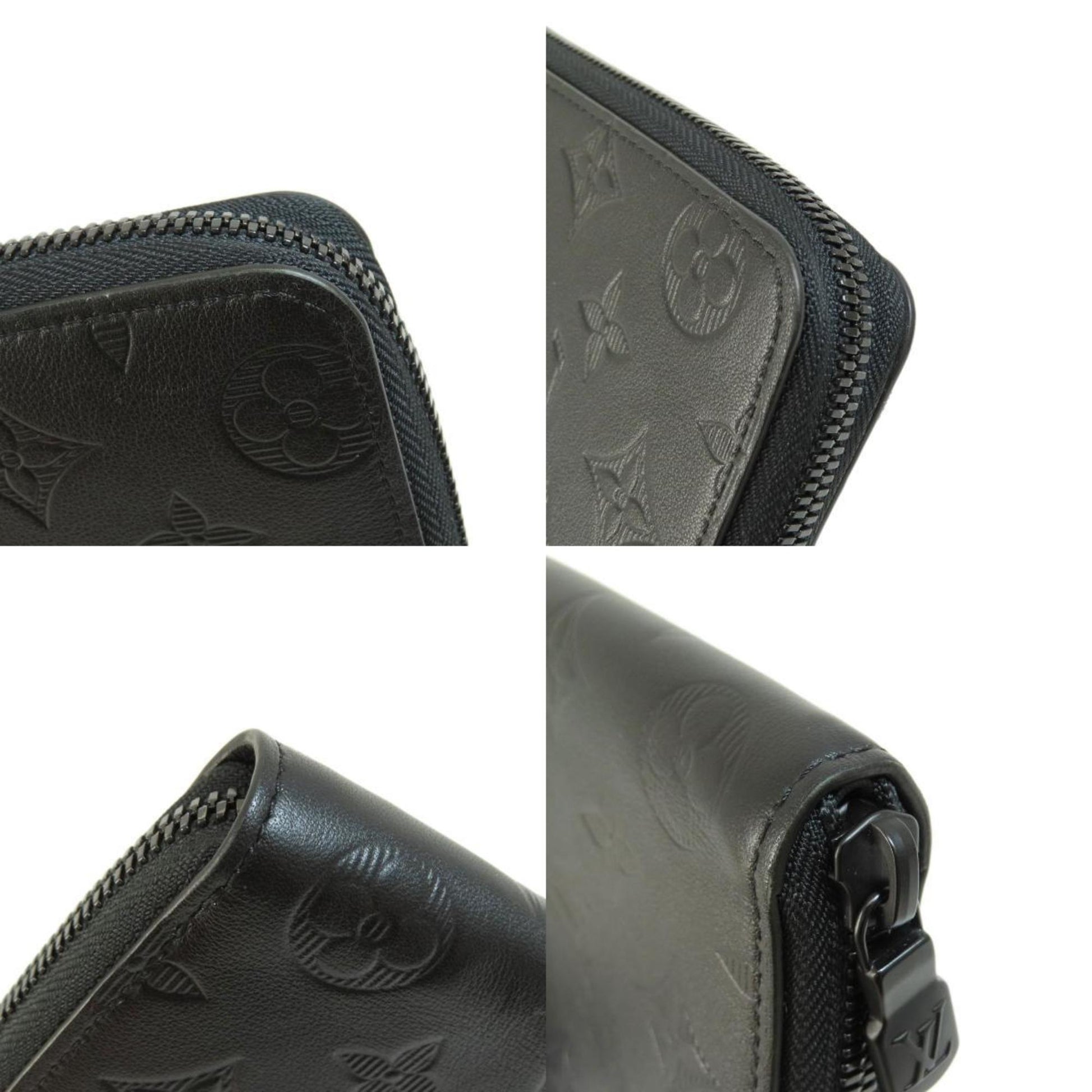 Louis Vuitton Monogram Shadow Zippy Wallet Vertical M62902 Long Men's