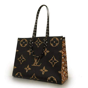 LOUIS VUITTON Handbag Monogram Jungle On the Go GM M44674 Noir Caramel Ladies