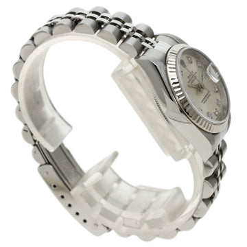 ROLEX 79174G Datejust 10P Diamond Watch Stainless Steel SS K18WG Women's