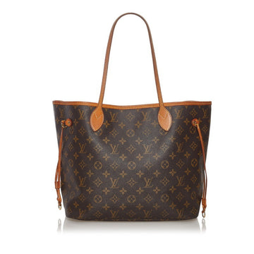 Louis Vuitton Monogram Neverfull MM Tote Bag M40156 Brown PVC Leather Ladies LOUIS VUITTON