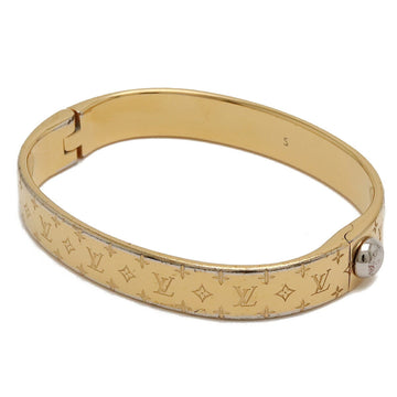 LOUIS VUITTON Cuff Nanogram Bangle Bracelet #S S Size GP Gold M00251