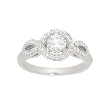 Harry Winston lily cluster diamond 0.51ct D/VS1/EX 12.5 ring Pt platinum Lily