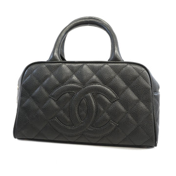 Chanel Matelasse Handbag Women's Caviar Leather Handbag Black