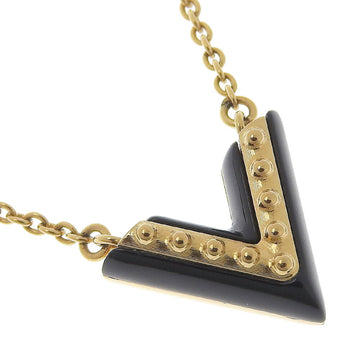 Louis Vuitton Monogram Collier M65236 Metal Men Women Neck Chain Necklace  (black Gold)