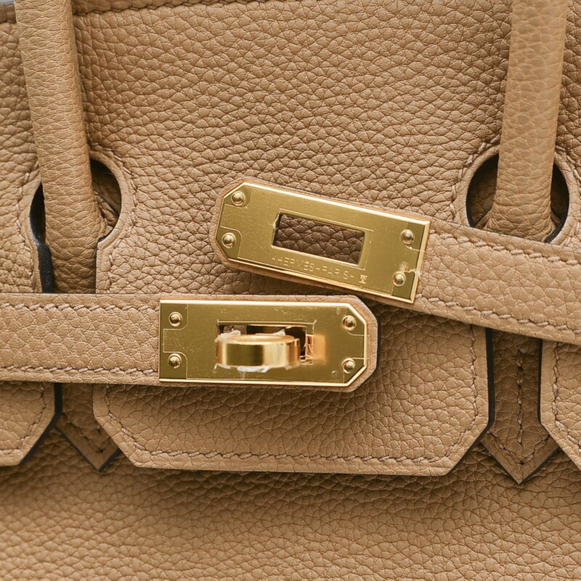 Hermes Birkin 25 Togo Chai Handbag Gold Hardware U Engraved Hermes