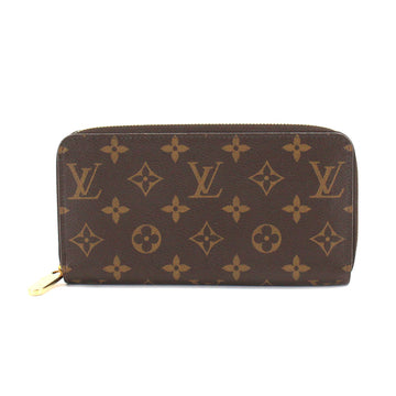 LOUIS VUITTON Monogram Zippy Wallet Round Zipper Long Brown M42616