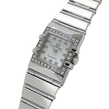 OMEGA Constellation Carre 1537.71 Watch Women's Shell Diamond Quartz Stainless Steel SS Silver Square Polished