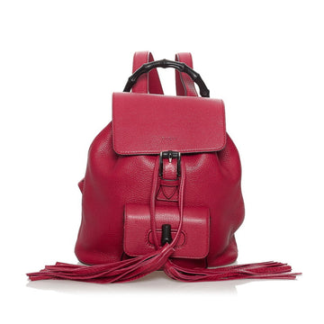 Gucci Bamboo Backpack 387149 Pink Leather Ladies