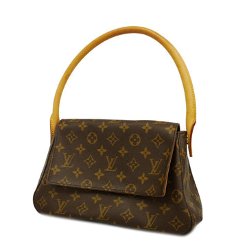 LOUIS VUITTON Shoulder Bag Monogram Mini Looping M51147 Brown Ladies