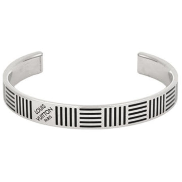 Louis Vuitton Johnk Damier Colors Bracelet Silver Black Metal Enamel Bangle M62492