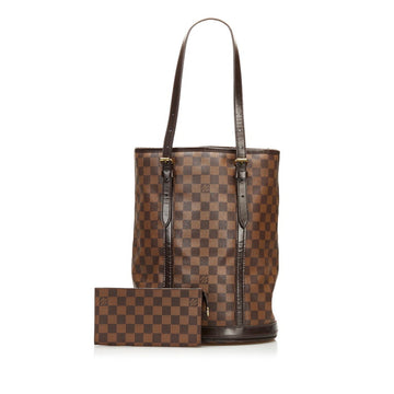 LOUIS VUITTON Damier Bucket GM Special Order Tote Bag N42236 Brown PVC Leather Ladies