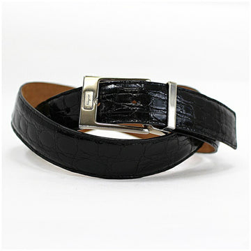 SALVATORE FERRAGAMO leather belt black LG-678707 total length 109.5 cm waist 89.5 to 99.5 men's