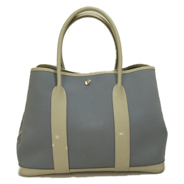 HERMES Garden Party PM Blue Lin/Craie Tote Bag Blue Blue Lynn Craie Toile officier canvas