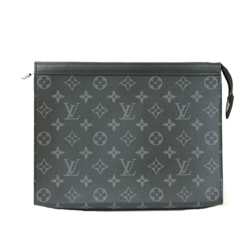 Louis Vuitton Second Bag Monogram Eclipse Pochette Voyage M61692 Black Men's