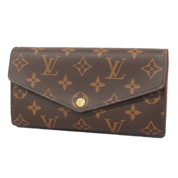 LOUIS VUITTONAuth  Monogram Portofeuil Sara M62236 Long Wallet Coquelicots