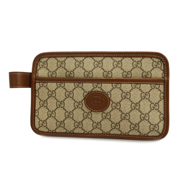 GUCCIAuth  Clutch Bag 625764 Men,Women,Unisex GG Supreme Clutch Bag Beige,Brown