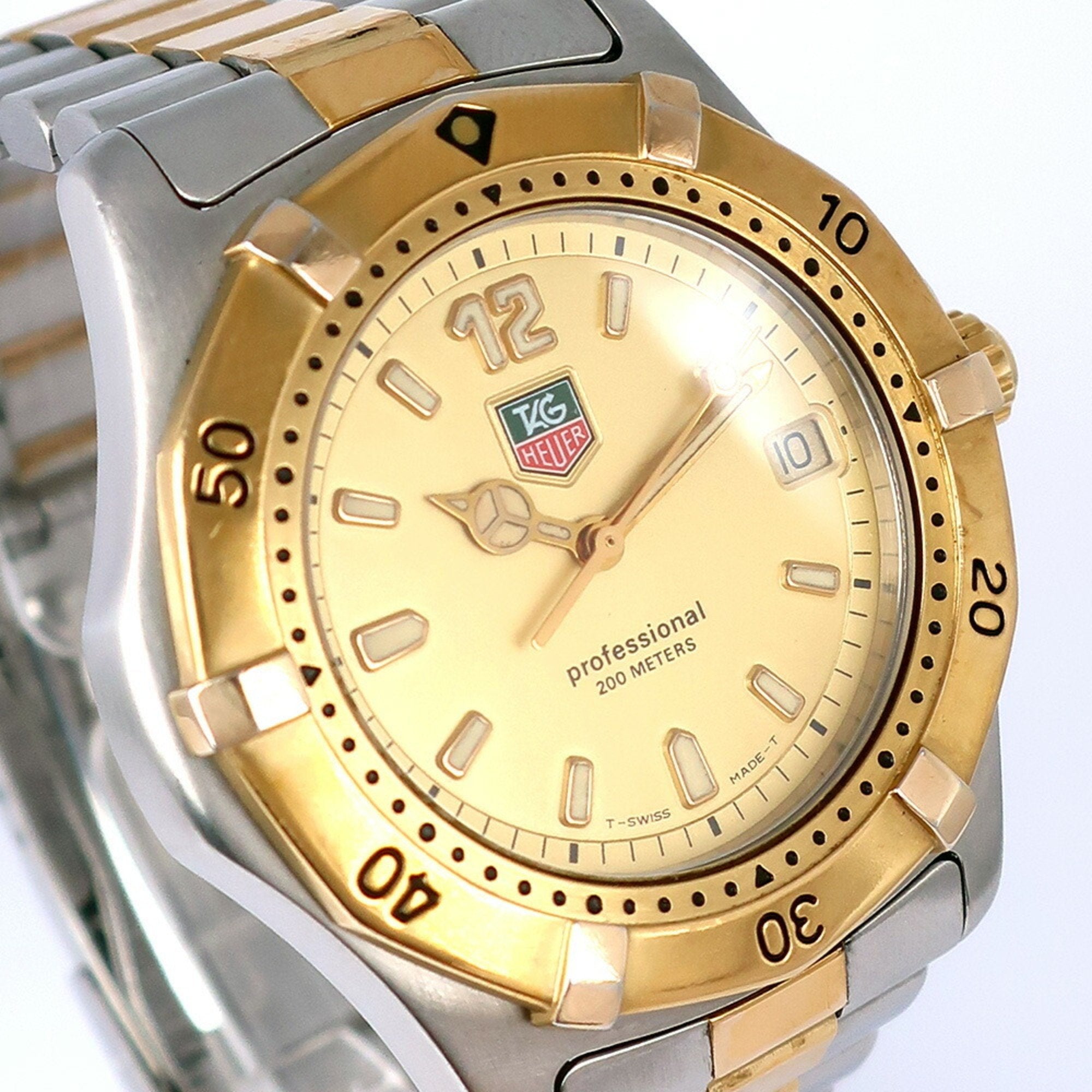 Tag Heuer Professional 2000 WK1121 Stainless Steel Quartz Men s Gold D