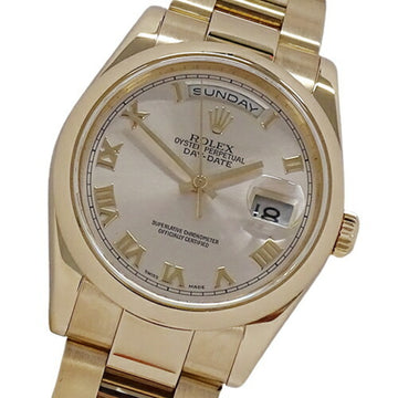 ROLEX Day Date 118205 P watch men's self-winding AT 750PG 18K pink gold Rome polished