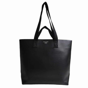 BVLGARI Leather Tote Bag Fragment Collaboration Black