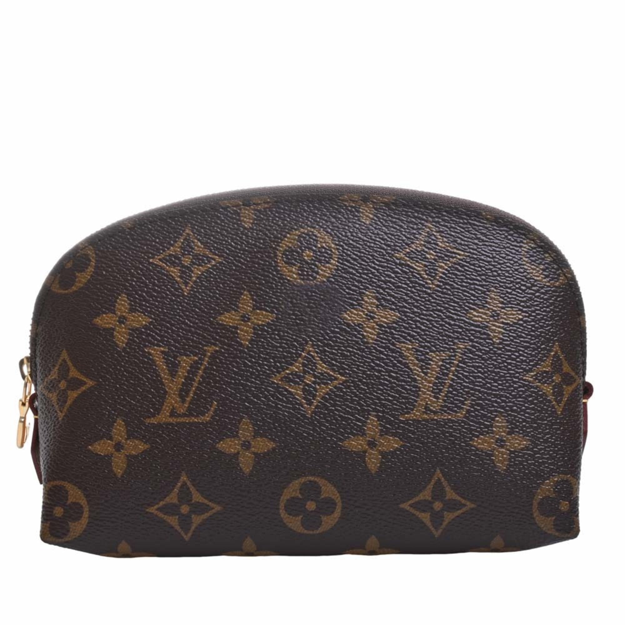 Louis Vuitton Pochette Pouch Monogram Glace Ray Dark Brown