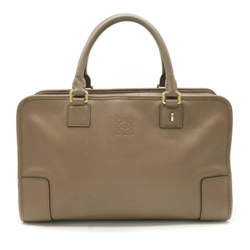 Loewe Amazona 36 Handbag Mini Boston Leather Mocha Brown 352.79.A22