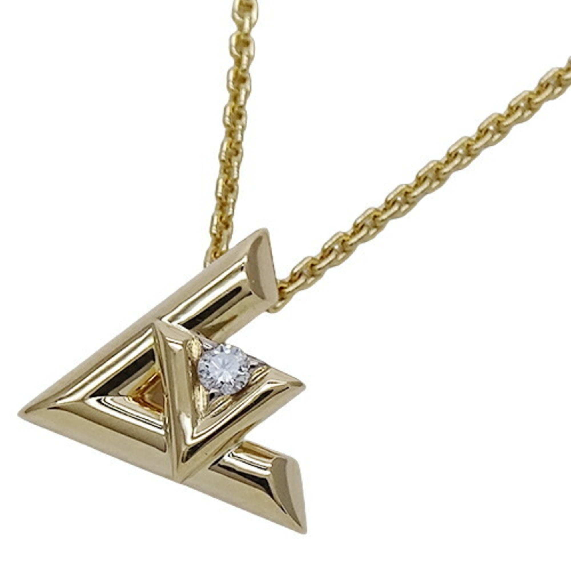 LOUIS VUITTON Necklace Women s 750YG Diamond Pandantif LV Volt One PM