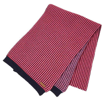COACH Muffler Stole Wool/Cotton Pink x Navy aq9238