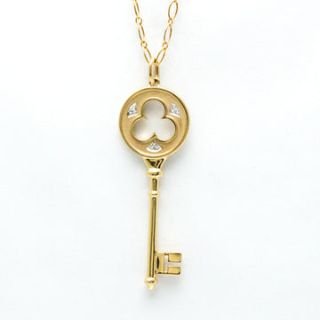 TIFFANY Clover Key Necklace Pink Gold [18K] Diamond Men,Women Fashion Pendant Necklace [Pink Gold]