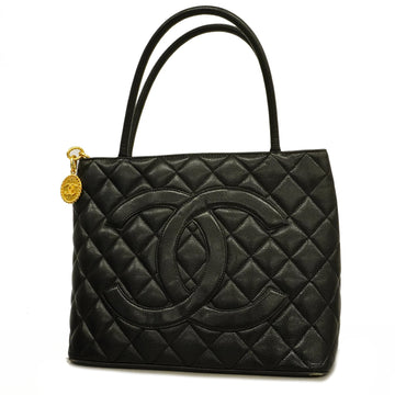 Chanel tote bag matelasse reissue tote caviar skin black gold metal