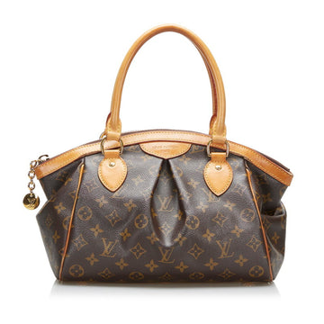 LOUIS VUITTON Monogram Tivoli PM Handbag M40143 Brown PVC Leather Ladies