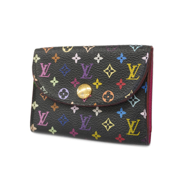 LOUIS VUITTON[3yc1892] Auth  Business Card Holder Monogram Multicolor Envelop Carte de Visit M66561 Noir