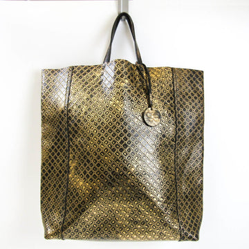 Bottega Veneta Intreccio Mirage Butterfly Women,Men Leather Tote Bag Black,Gold