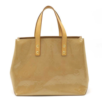 LOUIS VUITTON Monogram Vernis Lead PM Handbag Tote Bag Mini Leather Noisette Beige M91334