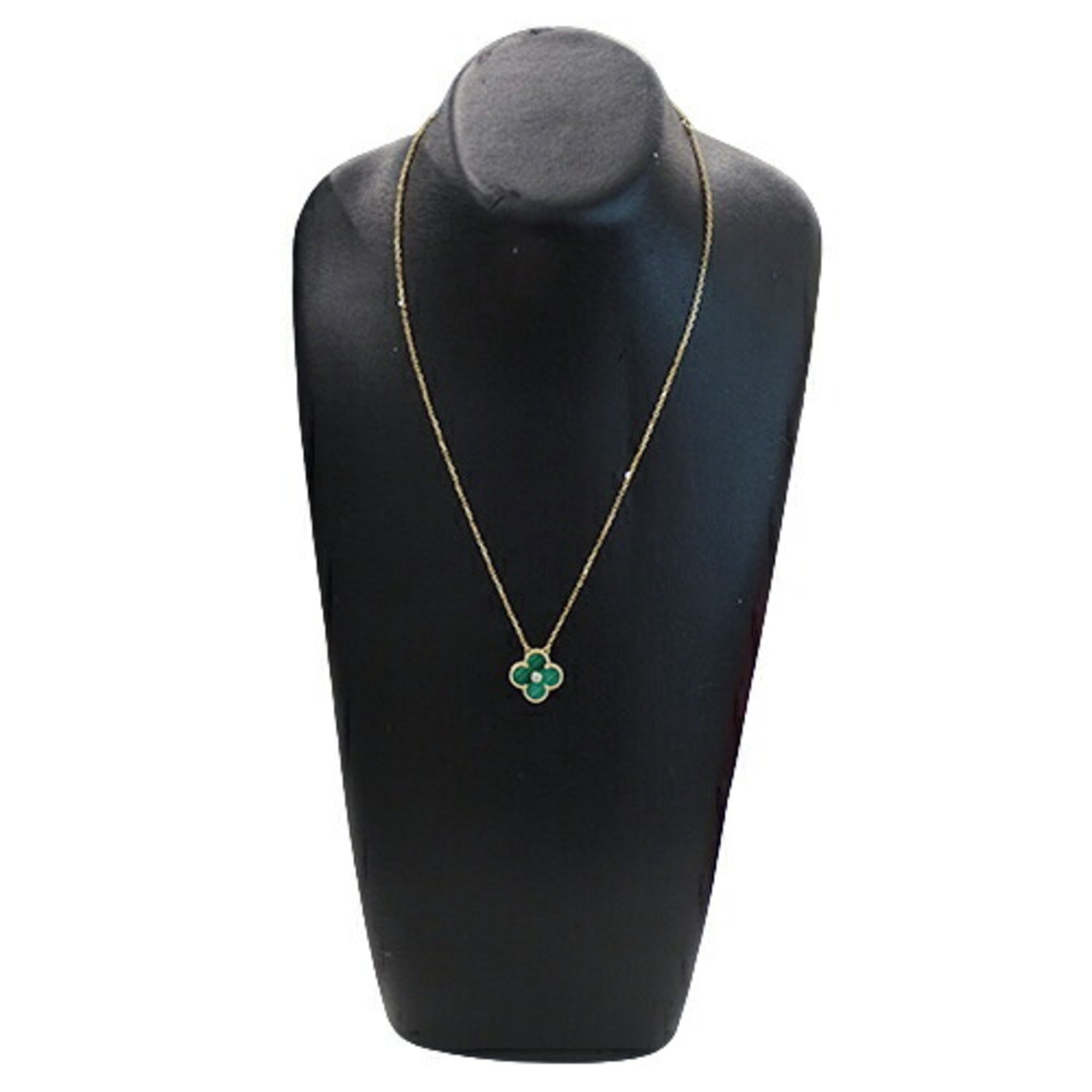 Van Cleef & Arpels Necklace Vintage Alhambra 2013 Malachite Diamond 750YG |  eBay