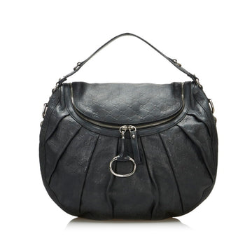 GUCCI Shima Icon Bit One Shoulder Bag 228584 Black Leather Ladies