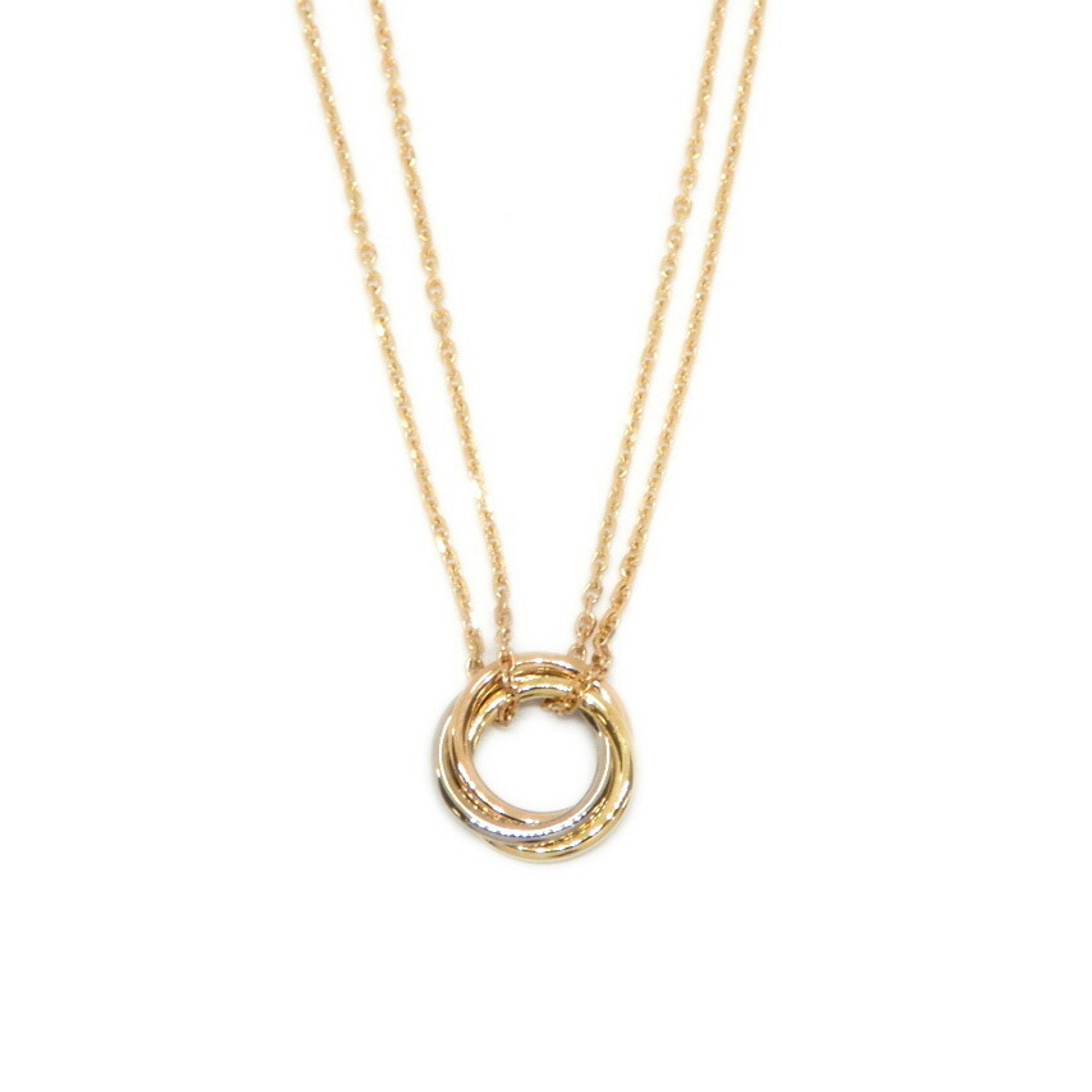 Cartier K18YG PG WG Sweet Trinity Necklace 3.8g