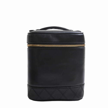 CHANEL Lambskin Bicolore Vanity Bag Handbag - Black