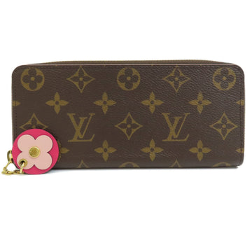 LOUIS VUITTON M68314 Portefeuille Clemence Flower Monogram Long Wallet Canvas Women's