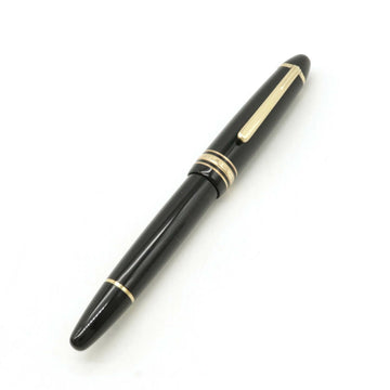MONTBLANC Meisterstück Fountain Pen Nib 18C Black Gold Color Tail Plug Rotating Inhalation No Ink