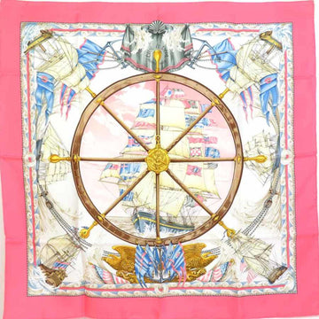 HERMES Scarf Carre 90 Vive le vent Kazeyoke Silk Multicolor Women's