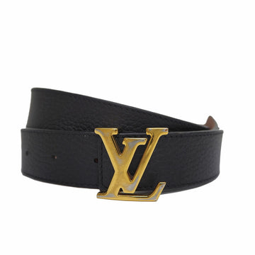 LOUIS VUITTON Saint Tulle Initial Madeleine Reversible Belt 30MM M9521X Black x Brown 80cm